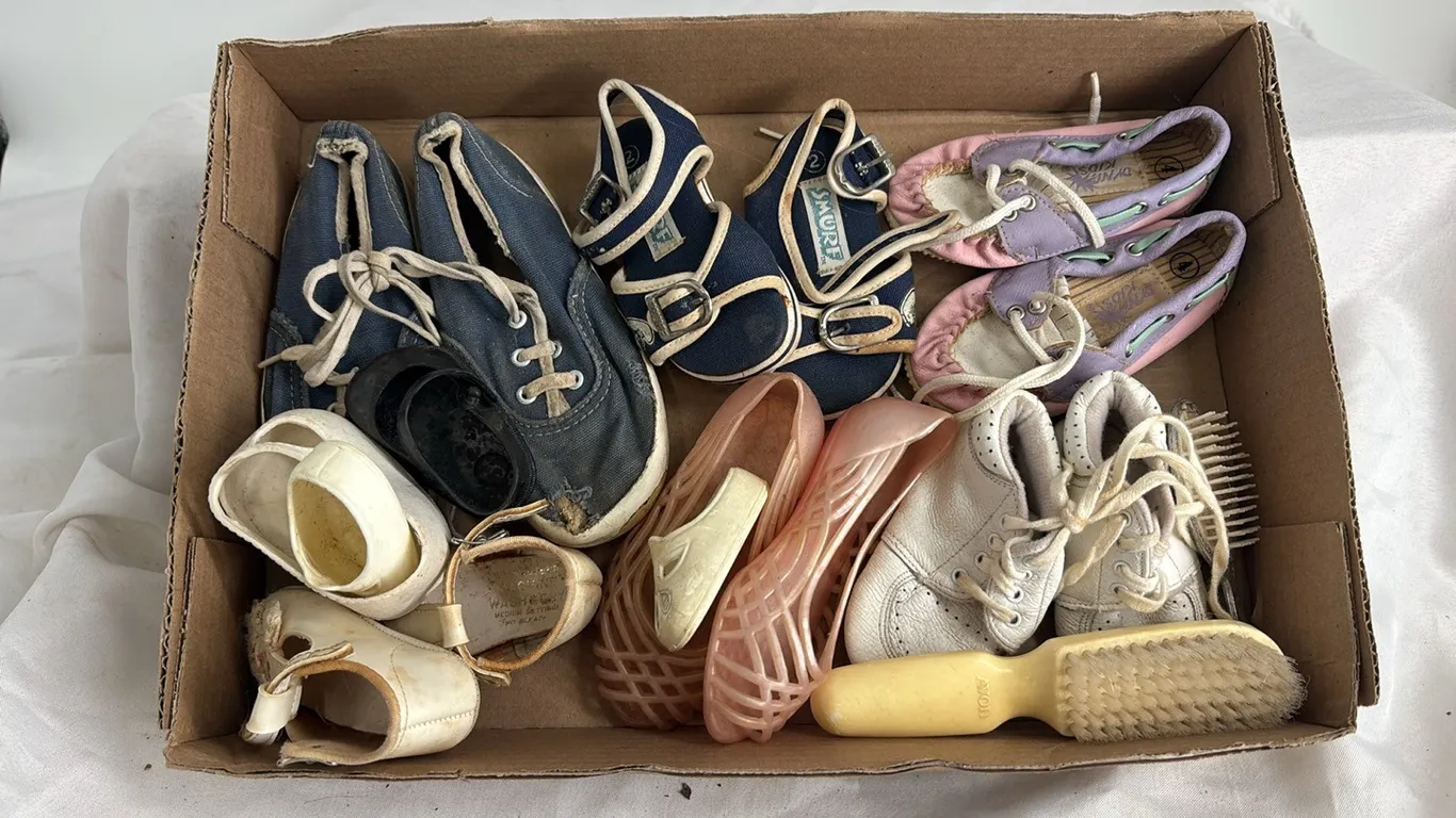 BABY SHOES-DOLL SHOES-AVON HAIRBRUSH