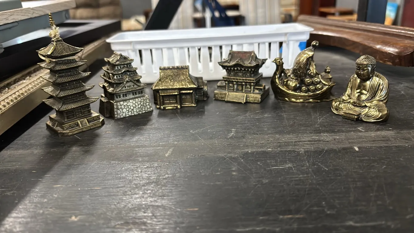 OCCUPIED JAPAN BRASS SET