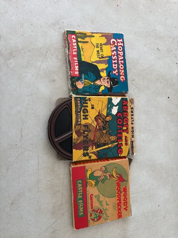 3 VINTAGE MOVIE REELS