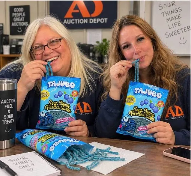 Tajubo Sour Blue Raspberry String Candy 80g