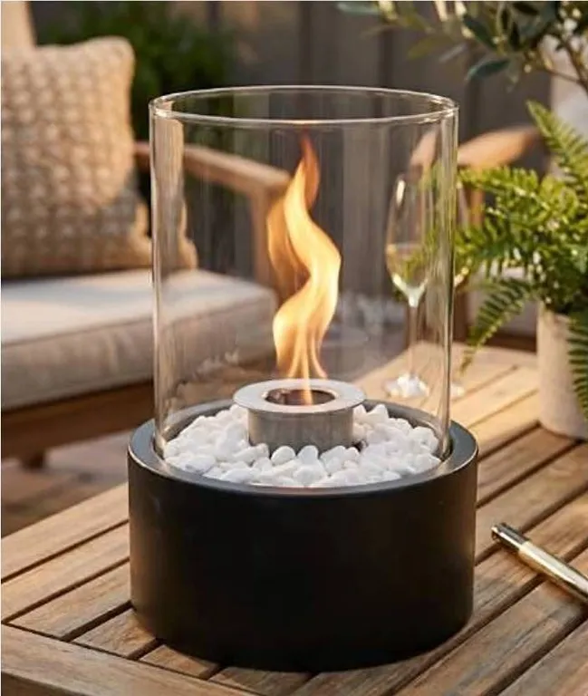 JHY Design Tabletop Fire Pit Extra Large Black