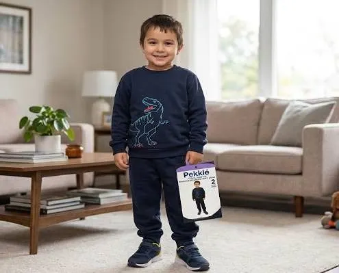 Pekkle 2 Piece Jogger Set Size 4 T-Rex Design