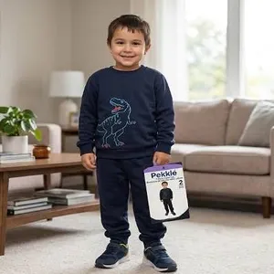 Pekkle 2 Piece Jogger Set Size 4 T-Rex Design