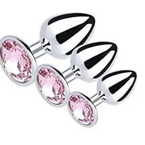 3pcs Stainless Steel Jeweled Massager Set **Color May Vary**