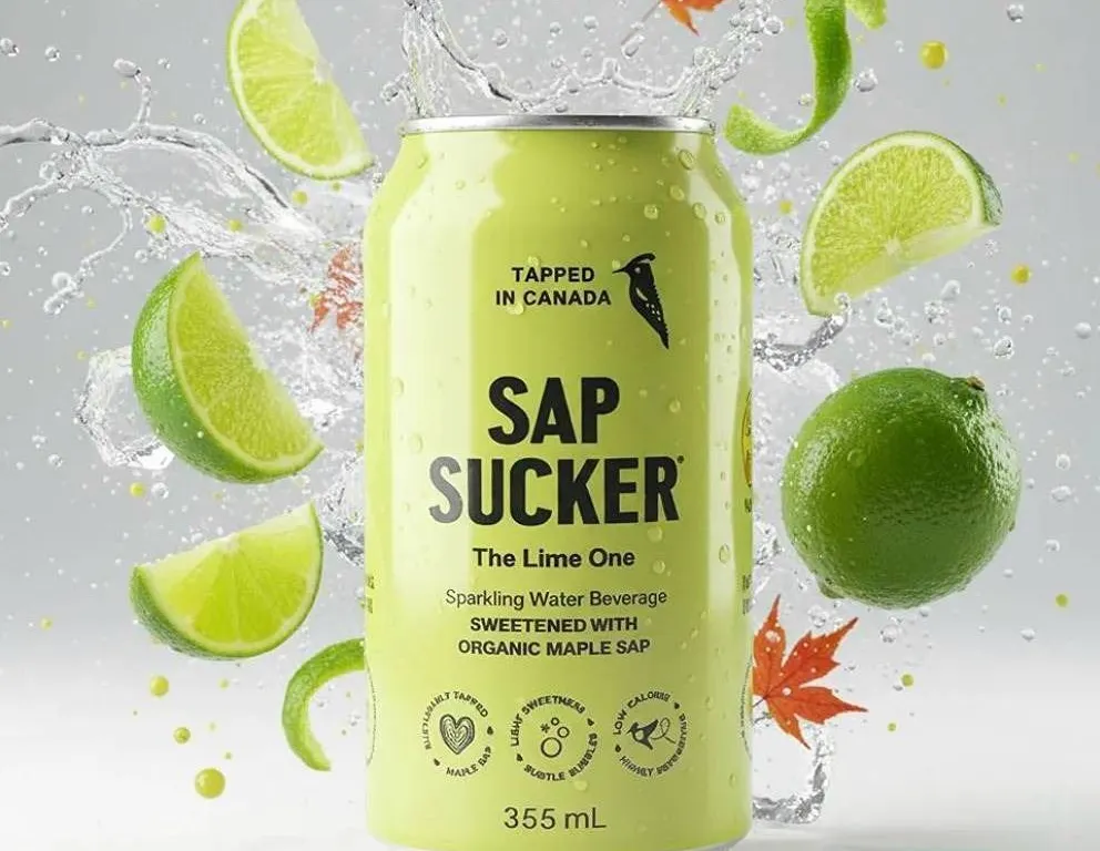 Sapsucker Sparkling Lime 355ml 12 Pack