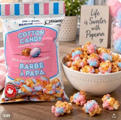 On The Run Cotton Candy Caramel Popcorn 7 x 80g