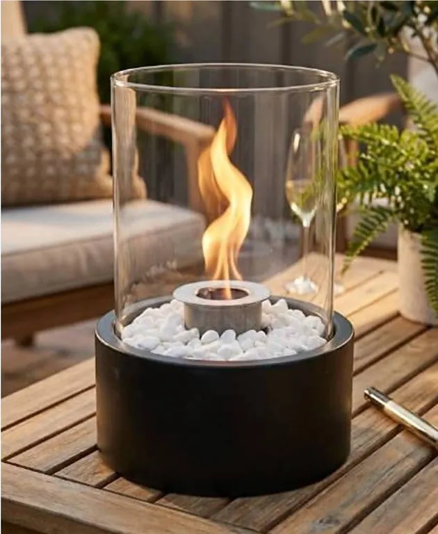 JHY Design Tabletop Fire Pit Extra Large Black