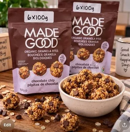 MadeGood Organic Granola Bites Chocolate Chip 6x100g