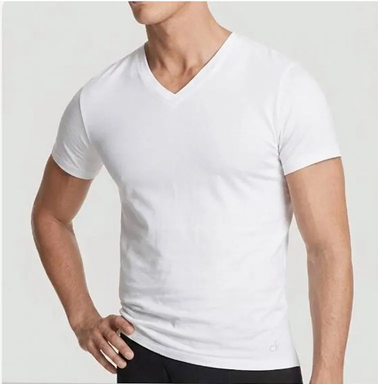 Calvin Klein 4 Pack V-Neck Cotton T-Shirts S/P