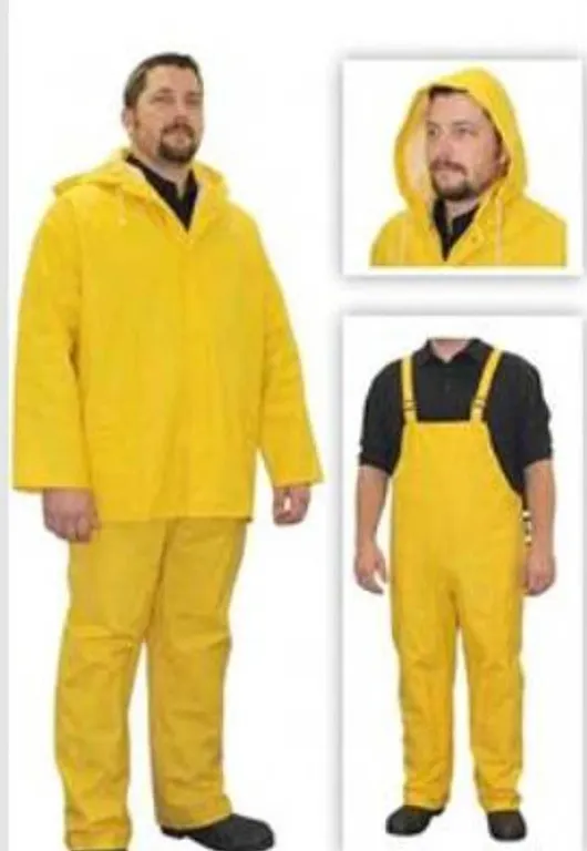 Yellow 2-Piece Rain Suit, Size Large