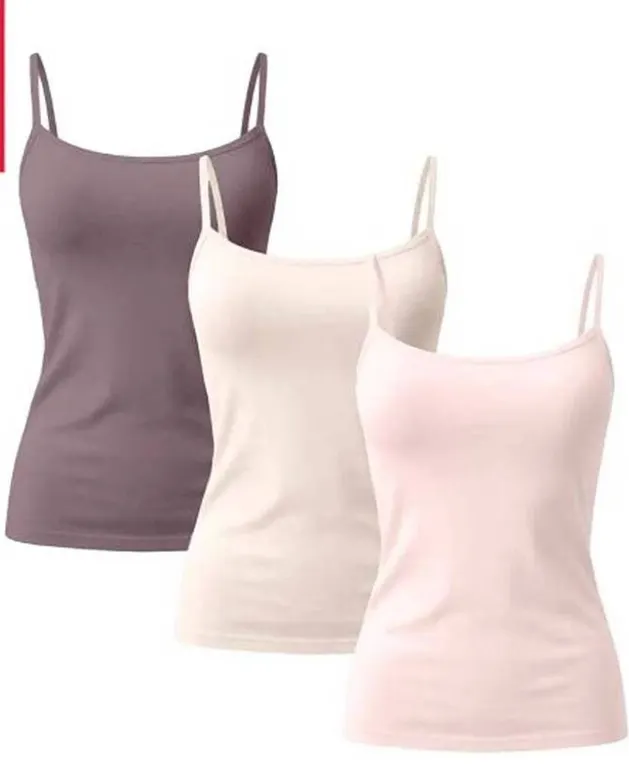 Splendid Cami with Built-In Shelf Bra 3-Pack XXL