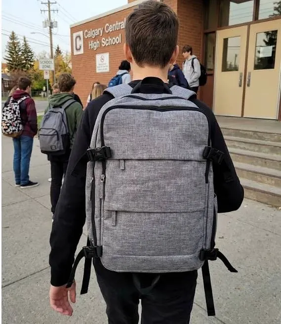 Gray Convertible Backpack Briefcase