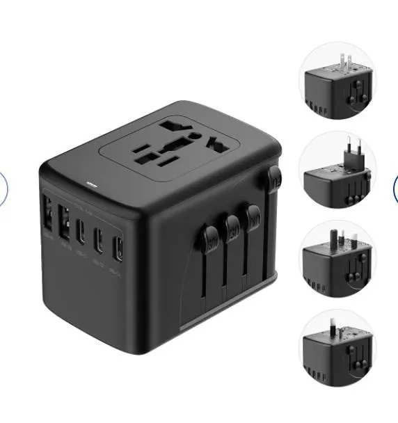 SL-207 Multi-National 35W Travel Adapter with USB-C and USB-A Ports