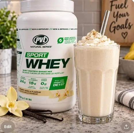 PVL Sport Whey Protein Shake Mix 727g, Vanilla