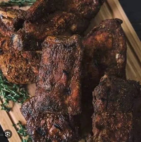Dry Pork Ribs Fully Cooked 5 LBS Frozen