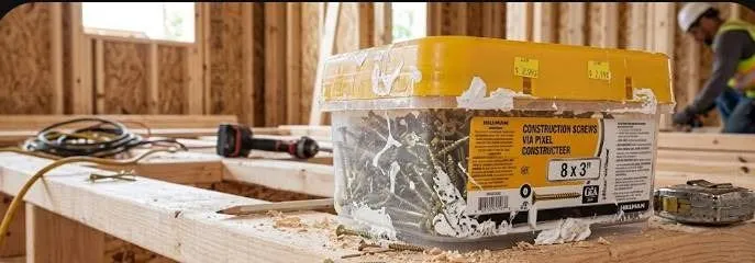 Hillman Zinc Construction Screws 8x3 1000pcs
