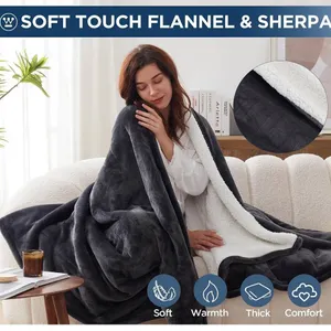 Westinghouse 84x90in Warming Blanket Flannel Electric Grey