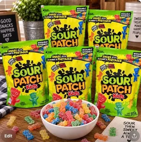 Sour Patch Kids Candy 6 Bags 315g Each Resealable