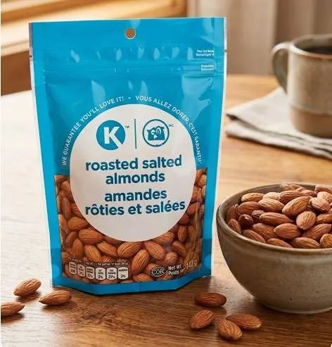 K Roasted Salted Almonds 24X142g Pack