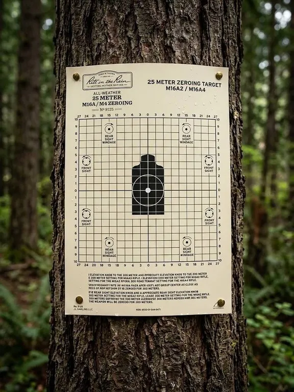 Rite in the Rain 25 Meter Zeroing Targets 100 Sheets
