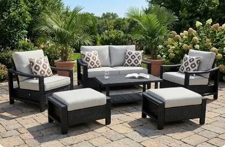 Bordeaux Conversation Set 7 Piece Patio Outdoor