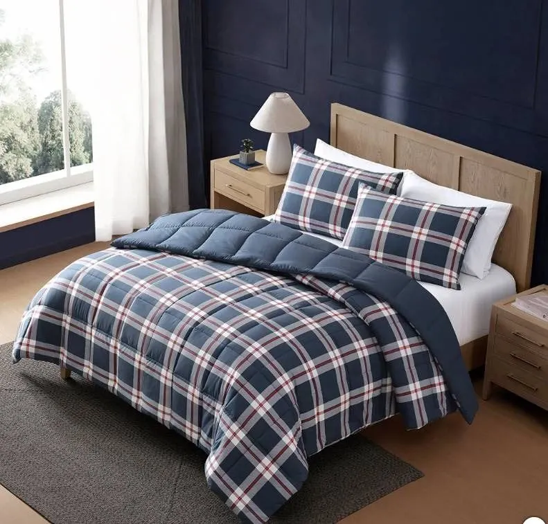 Tommy Hilfiger Queen Comforter Set 3 Pieces Cotton