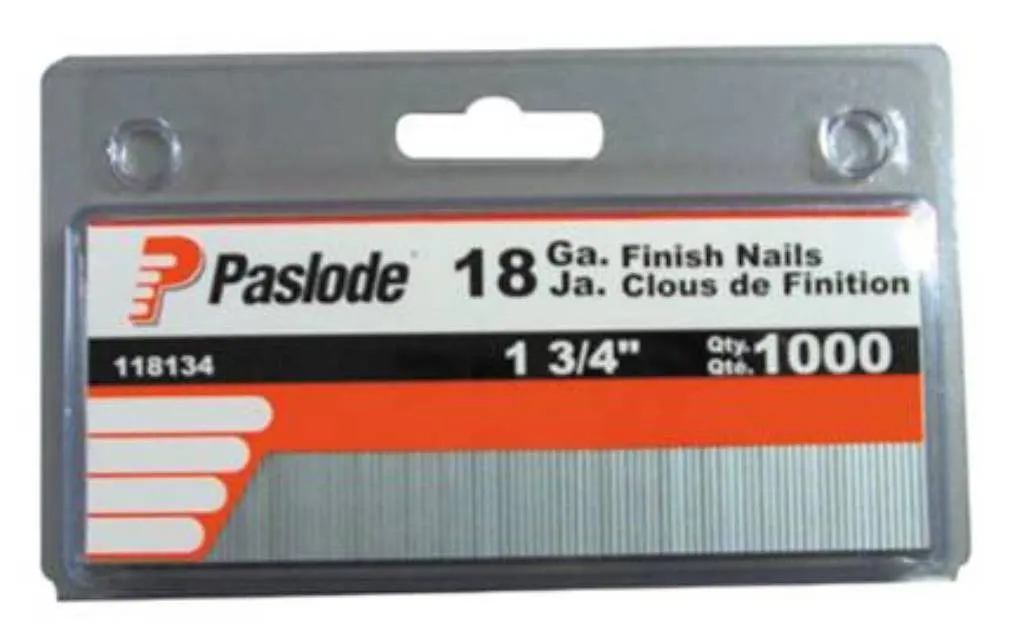 11 Packs Paslode 18 Ga 1-3/4 Inch Finish Nails 1000 Ct