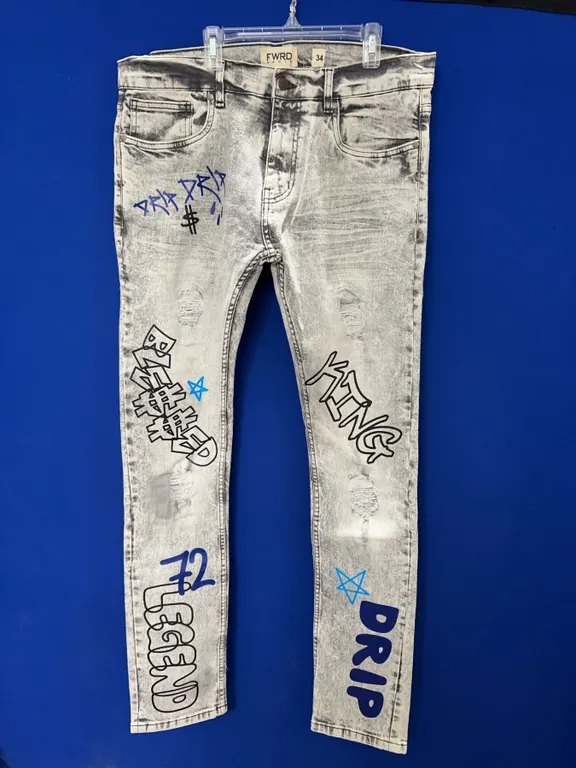 FWRD Denim Size 34 Graphic Print Jeans