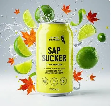 Sapsucker The Lime One Sparkling Water 12x355mL