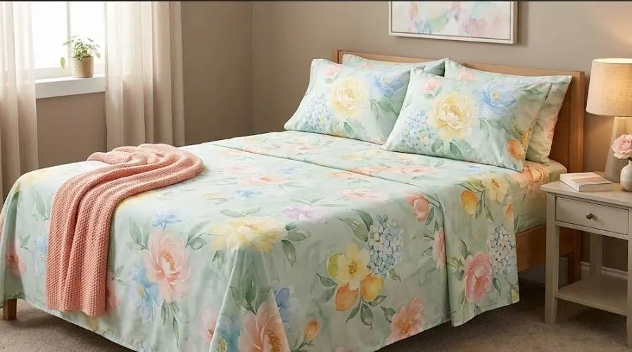 COMFY Bamboo World Queen 4-Piece Sheet Set **Pattern May Vary**