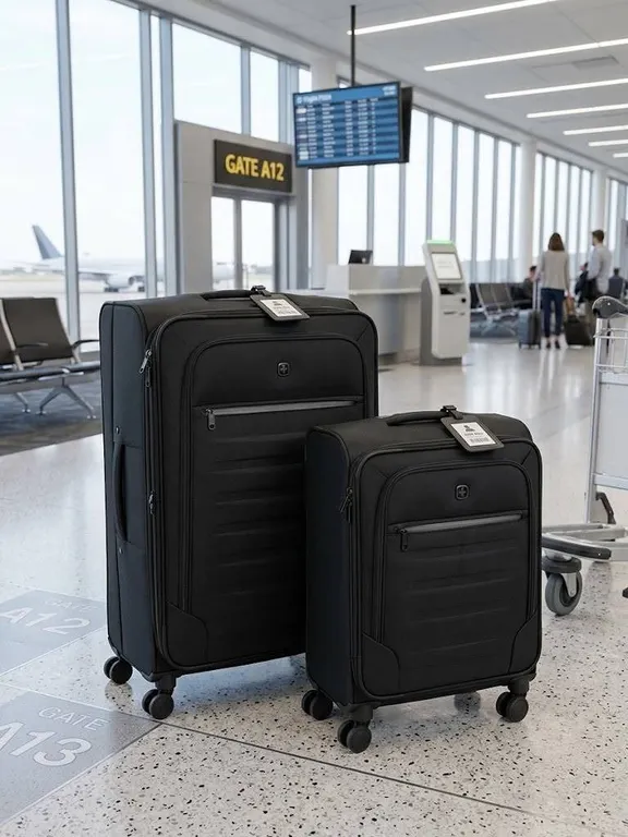 Swiss Gear 2-Piece Black Softside Luggage Set