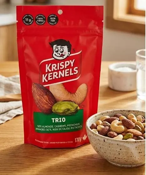 Krispy Kernels Trio Almonds Cashews Pistachios 8 x 170g