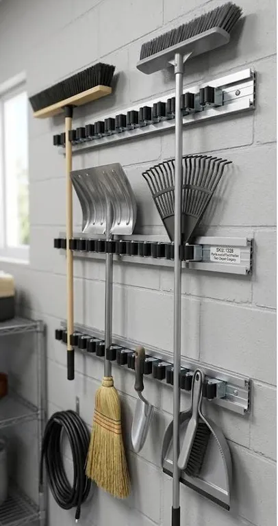 Steel Core Wall Mounted Aluminium Tool Holders, 3 Packs