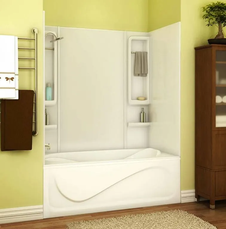 MAAX Utah 59" White Polystyrene Tub Shower Wall !TUB NOT INCLUDED!
