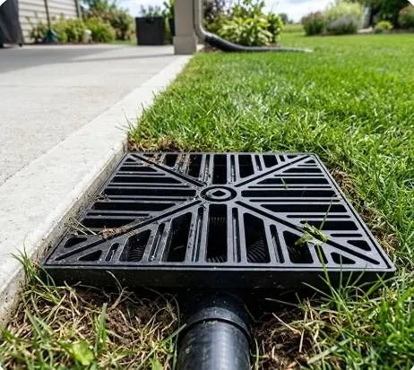 Plastic Drain Catch Basin With Grate 10"x10"x4"