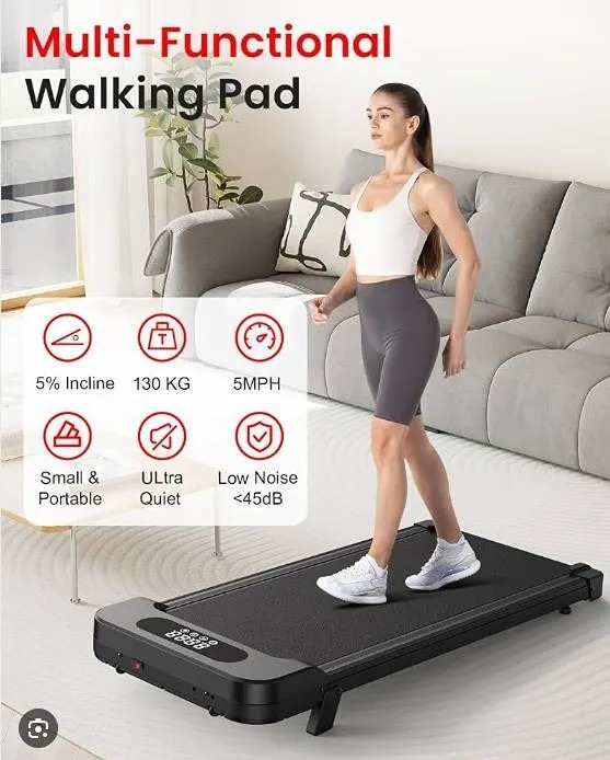 Deskeuze Walking Pad Treadmill for Home Silver