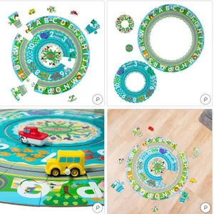 Melissa & Doug Tracks Floor Puzzle Set With Vehicles