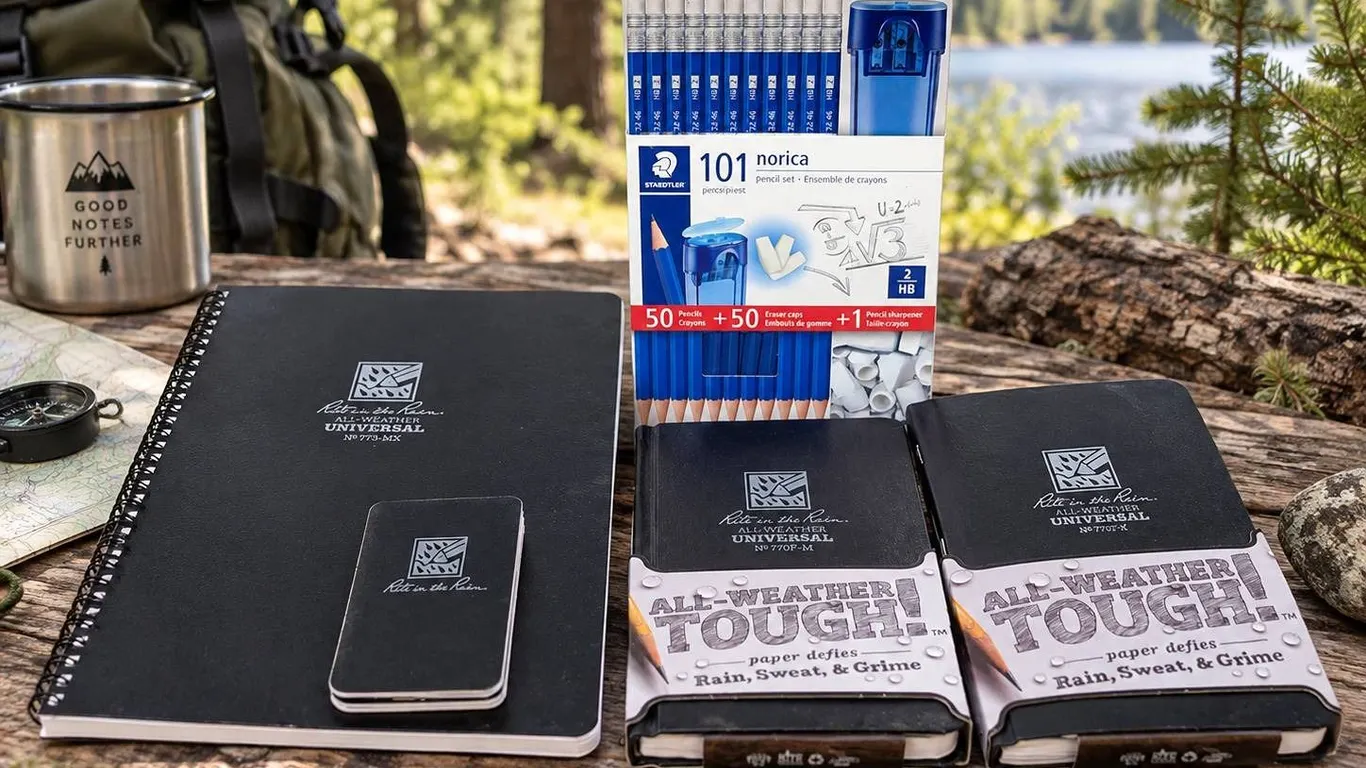 Rite in the Rain All-Weather Notebooks and Staedtler Norica Pencils Set