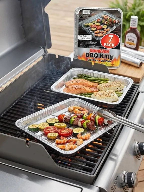 Handi-Foil BBQ King Grill Pans 7-Pack, 10 Sets (70 Pans Total)