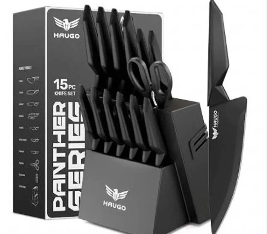 Haugo Panther Series 15-Piece Knife Set