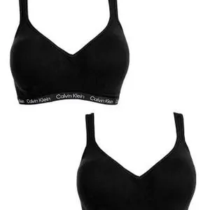 Calvin Klein Womenâ€™s Cotton Modal 2 Pack Bralette L/G