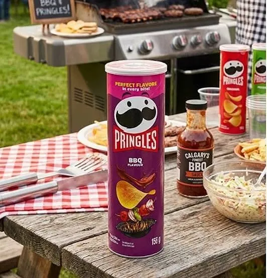 Pringles BBQ Flavour Potato Chips 156g Can
