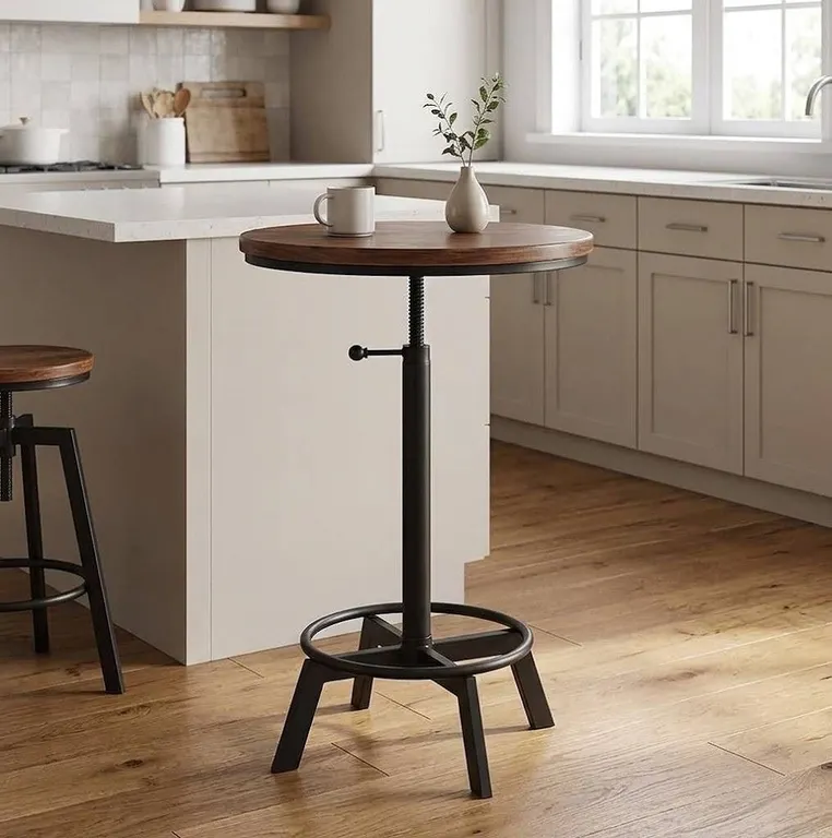 BOKKOLIK FS-12TABLE(50CM) Bar Table, Black