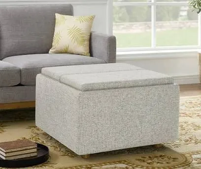 Thomasville Fabric Storage Ottoman 29 x 29 Inch
