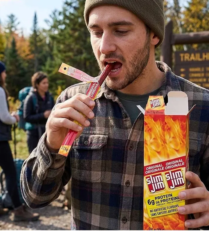 Slim Jim Original Spicy Sausage Snack 2 Boxes 659g Each