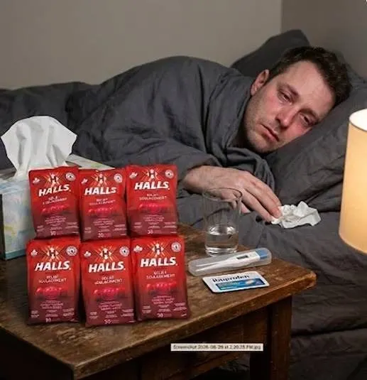6 Packs Halls Relief Cherry Flavour 30 Lozenges Each