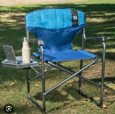 Timber Ridge Blue Folding Camp Chair with Table