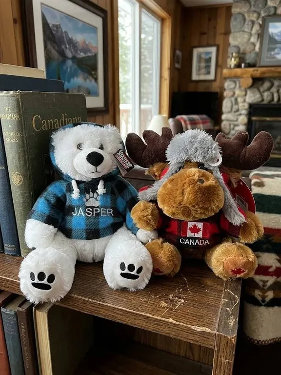 Stuffed Animal House Jasper Bear and Canada Moose Plush Toys