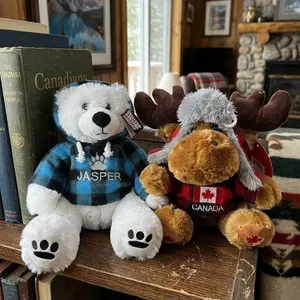 Stuffed Animal House Jasper Bear and Canada Moose Plush Toys
