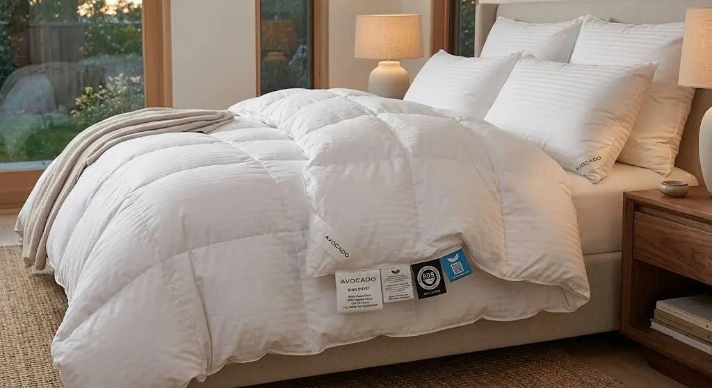 Avocado King White Goose Down Duvet